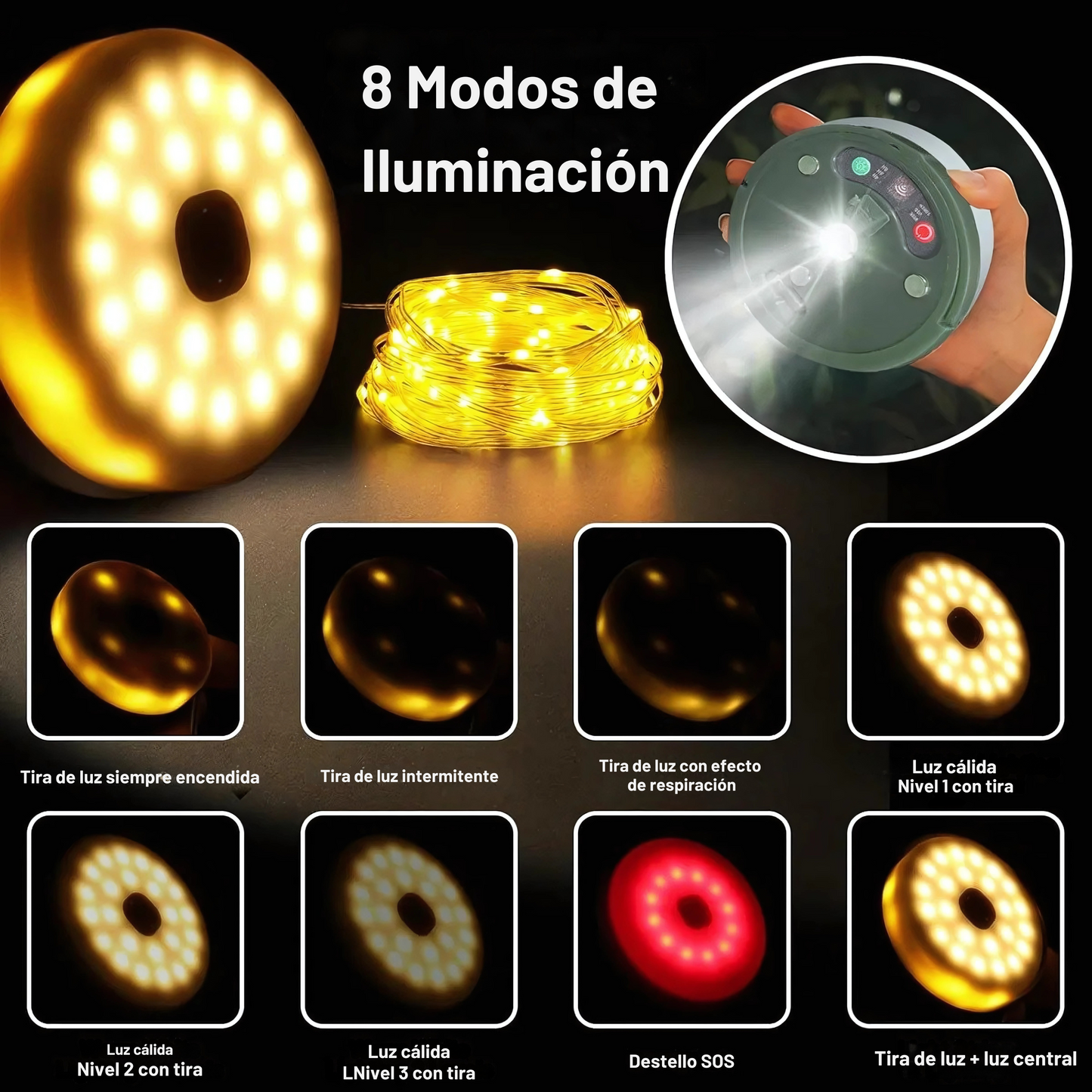 LuzNómada es tu luz 4 en 1